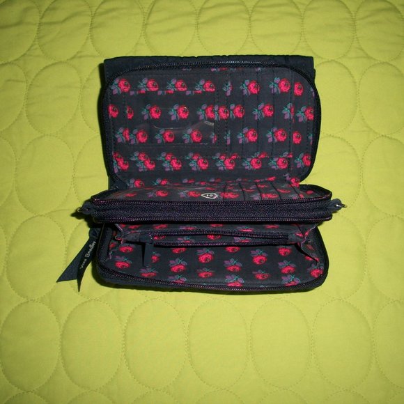 Vera Bradley Dark Blue Wristlet/Crossbody Wallet - Picture 13 of 15